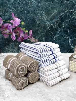 Athom Living Cotton 150 GSM Hand Towel Set(Pack of 12)