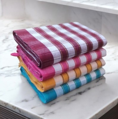 GOPAL HANDLOOMS Terry Cotton 350 GSM Bath Towel(Pack of 4)