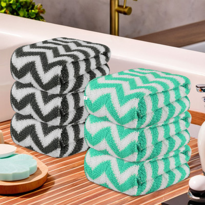 HOMESTIC by Kuber Industries Microfiber 250 GSM Face Towel(Pack of 6)