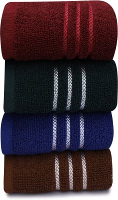 B S NATURAL Cotton 280 GSM Hair Towel Set(Pack of 4)