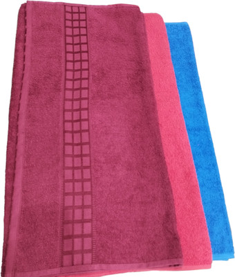 TRENDIE FASHIONHUB Polycotton, Cotton 200 GSM Hair, Bath, Face Towel Set(Pack of 3)