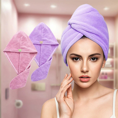 Fezora Microfiber 500 GSM Hair Towel(Pack of 2)