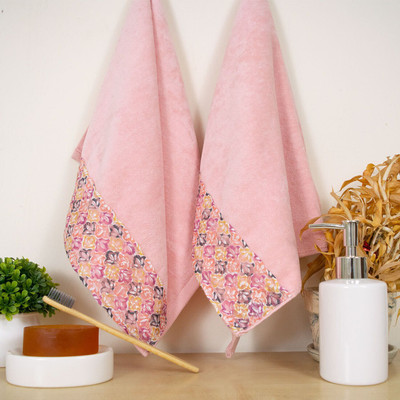 RANGOLI Terry Cotton 450 GSM Hand Towel Set(Pack of 2)