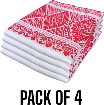 A K collection Cotton 200 GSM Bath, Beach, Face, Hair, Hand, Sport Gamcha(Pack of 4)