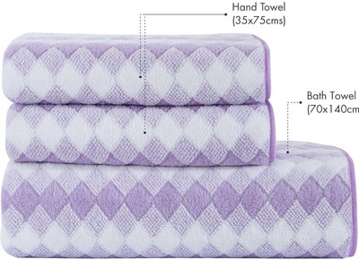 DECORHUB Microfiber 400 GSM Bath Towel(Pack of 2)