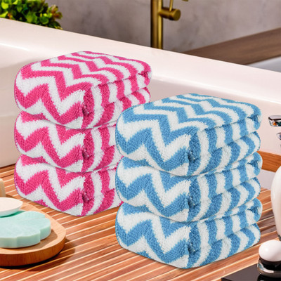 KUBER INDUSTRIES Microfiber 250 GSM Face Towel Set(Pack of 6)