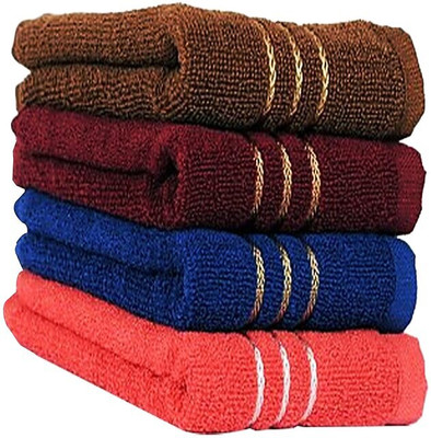 HomelyAura Cotton 400 GSM Face, Hand, Bath Towel Set(Pack of 4)
