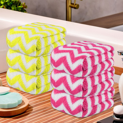 KUBER INDUSTRIES Microfiber 250 GSM Face Towel Set(Pack of 6)