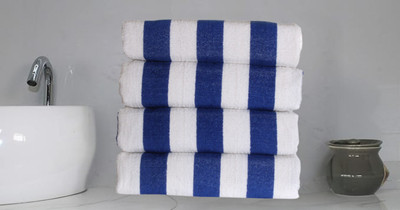 Sharan Elegance Cotton 500 GSM Bath, Beach, Face, Hand Towel Set(Pack of 4)