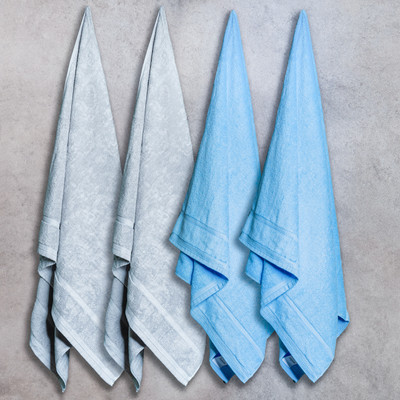 Himeya Cotton 350 GSM Bath Towel(Pack of 4)