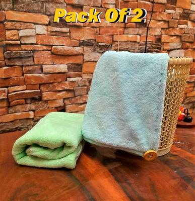JSR CART Microfiber 385 GSM Hair Towel(Pack of 2)