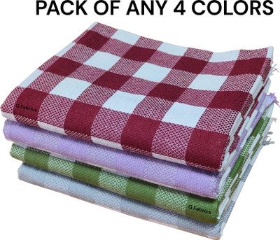 G Fabrics Cotton 300 GSM Bath, Beach, Face, Hair, Hand, Sport Towel Set(Pack of 4)
