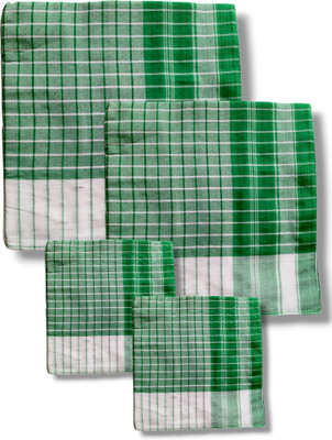 Iqra Mart Cotton 300 GSM Hair, Beach, Sport, Bath, Face, Hand Gamcha(Pack of 4)