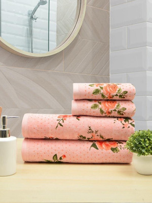 RANGOLI Terry Cotton 450 GSM Bath, Hand Towel Set(Pack of 4)