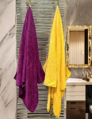 Genuine Global Decor Microfiber 310 GSM Bath, Beach, Face, Hair, Hand Towel Set(Pack of 2)