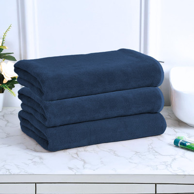Black Gold Microfiber 400 GSM Bath Towel Set(Pack of 3)