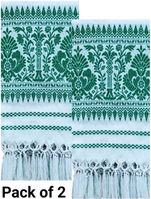 SANATEXTILEZMA Polycotton 280 GSM Bath, Hair, Hand Gamcha Set(Pack of 2)