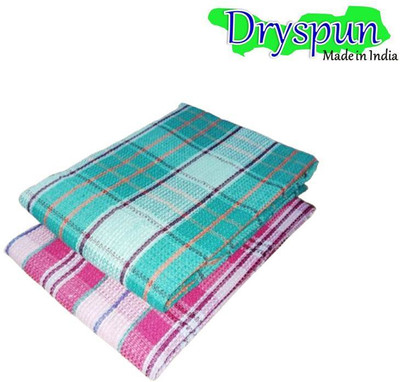 Dryspun Terry Cotton 300 GSM Bath, Face, Hair Towel Set(Pack of 2)