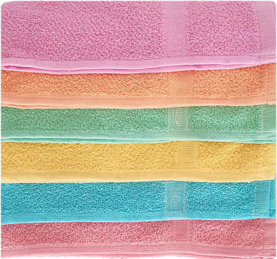 BIndian Hand Towels Set of 6 Piece for Kitchen, wash Basin & Gym, Soft & Super Absorbent, Multicolor Napkins (6 Sheets) LIGHT Cloth Napkins(6 Sheets)