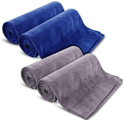 MAXOSHINE Microfiber 400 GSM Face, Hand Towel Set(Pack of 4)