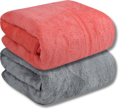 Fezora Microfiber 500 GSM Bath Towel(Pack of 2)