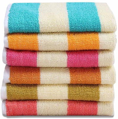 MAHALUXMI COLLECTION Cotton 400 GSM Hand Towel Set(Pack of 6)