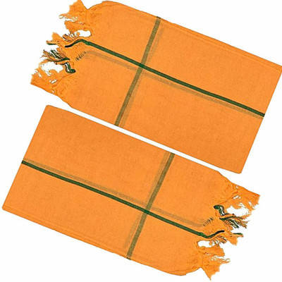 SK NAREN Cotton 150 GSM Bath, Face, Hand, Hair Gamcha Set(Pack of 2)