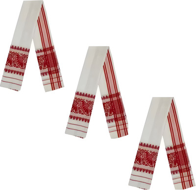 R S K HANDLOOM Polycotton 450 GSM Bath, Face, Hair, Hand, Sport Gamcha Set(Pack of 3)