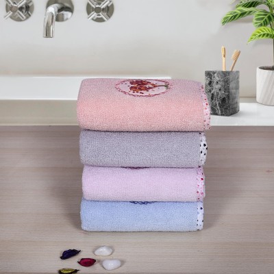 RANGOLI Terry Cotton 550 GSM Hand Towel Set(Pack of 4)