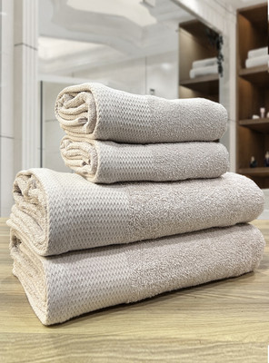 LABHAM Cotton 450 GSM Bath Towel Set(Pack of 4)