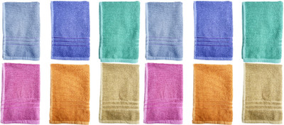 Gopika Terry Cotton 450 GSM Face Towel Set(Pack of 12)