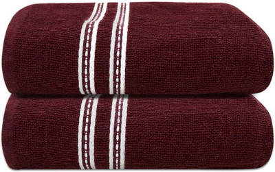 DECORHUB Cotton 400 GSM Bath, Beach, Hair Towel(Pack of 2)