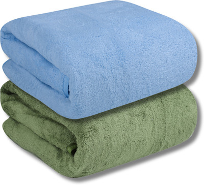 Fezora Microfiber 500 GSM Bath, Sport, Beach Towel(Pack of 2)