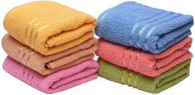 Cotton Bolls Textiles Cotton 400 GSM Hand Towel Set(Pack of 6)