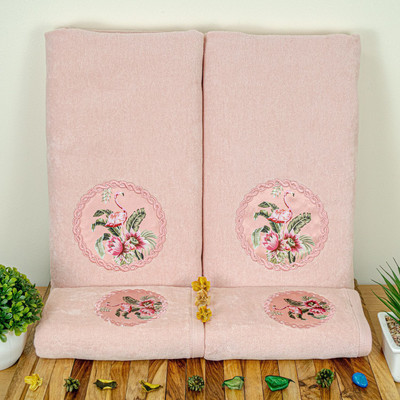 RANGOLI Cotton 450 GSM Bath, Hand Towel Set(Pack of 4)