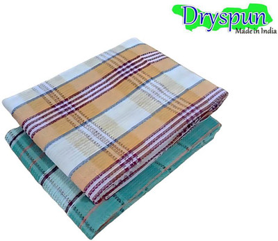 Dryspun Terry Cotton 300 GSM Bath, Face, Hair Towel Set(Pack of 2)