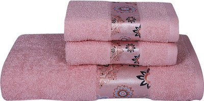 RANGOLI Terry Cotton 450 GSM Bath, Hand Towel Set(Pack of 3)