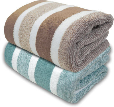 Manav Microfiber 400 GSM Bath Towel(Pack of 2)