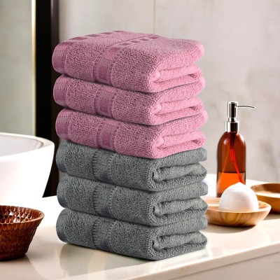 KUBER INDUSTRIES Cotton 250 GSM Face, Hand Towel Set(Pack of 6)