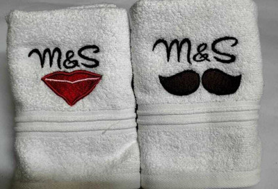 Shreedesigner Cotton 450 GSM Face Towel Set(Pack of 2)