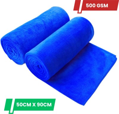 MICROSHINE Microfiber 500 GSM Sport, Face, Hair Towel Set(Pack of 2)