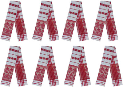 ASSAM CREATION Polycotton 180 GSM Hand Gamcha(Pack of 8)