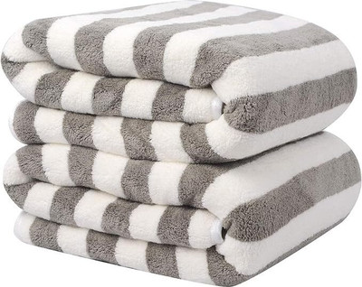 SHOPPOFOBIX Cotton 500 GSM Bath, Beach, Hair Towel(Pack of 2)