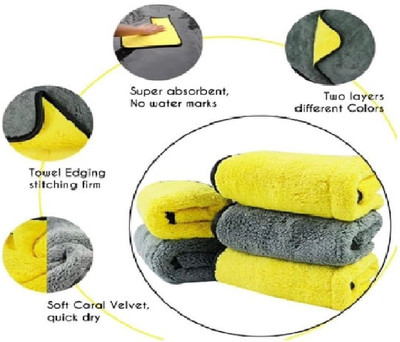 HEOBRO Multi-Purpose Super Soft Absorbent Cleaning Towels for Home MCT30x3.383 Wet and Dry Microfiber Cleaning Cloth