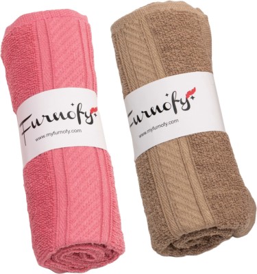 Furnofy Cotton 450 GSM Hand Towel Set(Pack of 2)