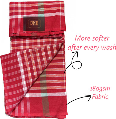 DKB Cotton 180 GSM Bath Gamcha Set(Pack of 2)