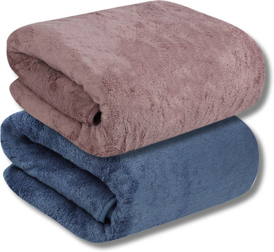 Fezora Microfiber 500 GSM Bath Towel(Pack of 2)