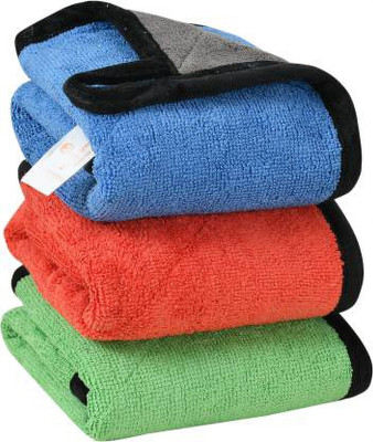 KRAZE Pack of 3 Multi-Purpose Thick & Soft Dual Sided Cleaning Towel MCT30x3.250 Scrub Sponge(Regular)