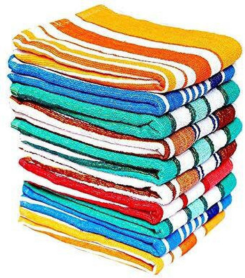 V. Idap Cotton 400 GSM Hand, Beach, Face, Hair Towel Set(Pack of 10)