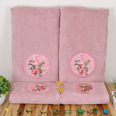 RANGOLI Cotton 450 GSM Bath, Hand Towel Set(Pack of 4)
